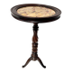 Napoleon III style gueridon in walnut and marble, 20th century.