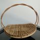 Vintage rattan basket fruit basket France 1960s