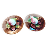 Set of slip decoration plates