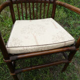 Fauteuil en rotin et bambou vintage