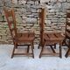 Brutalist oak chairs