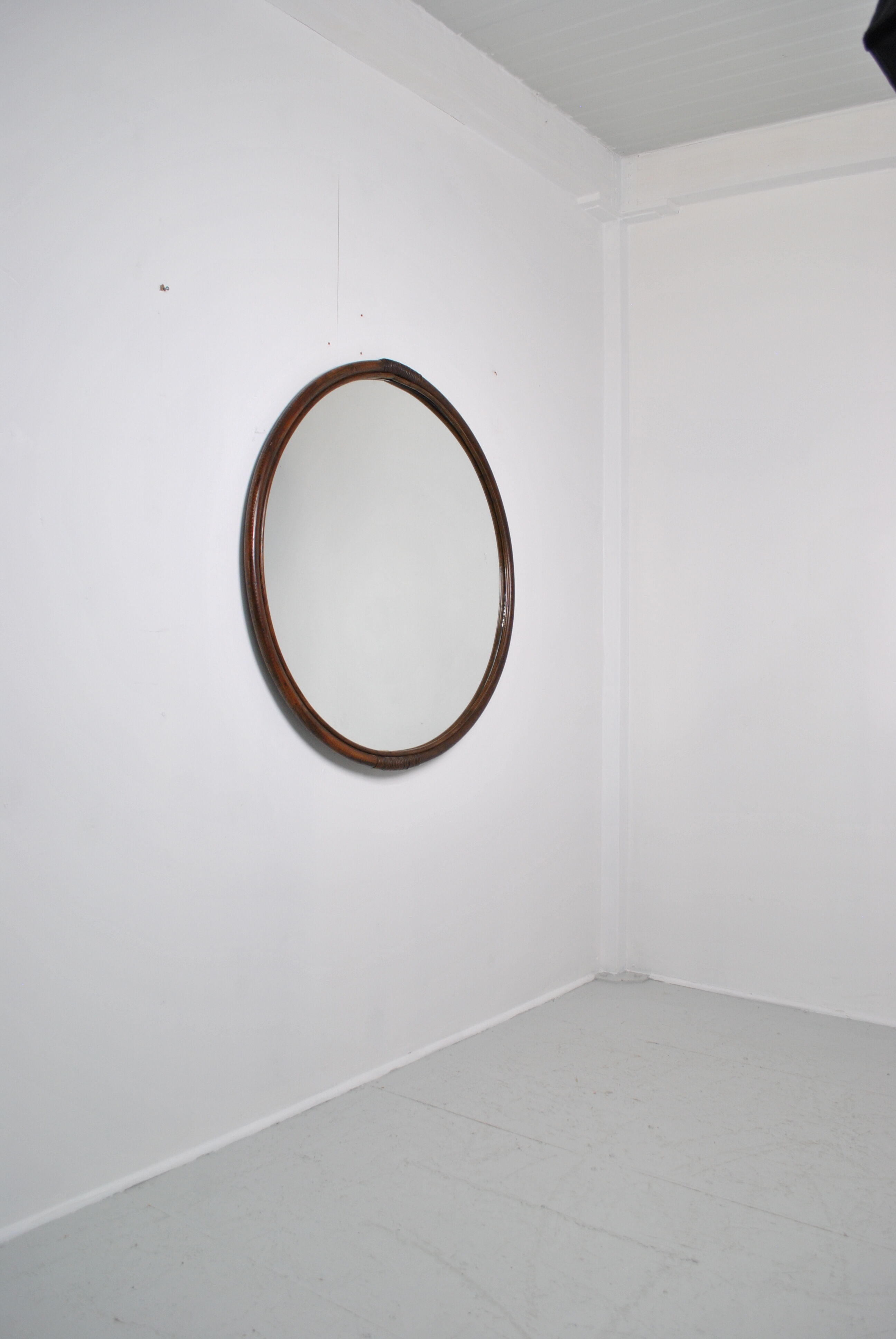 Large rattan mirror 96 cm