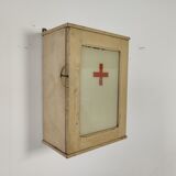 old wooden medicine cabinet, 1950s