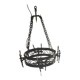 Wrought iron chandelier from the year 1950.