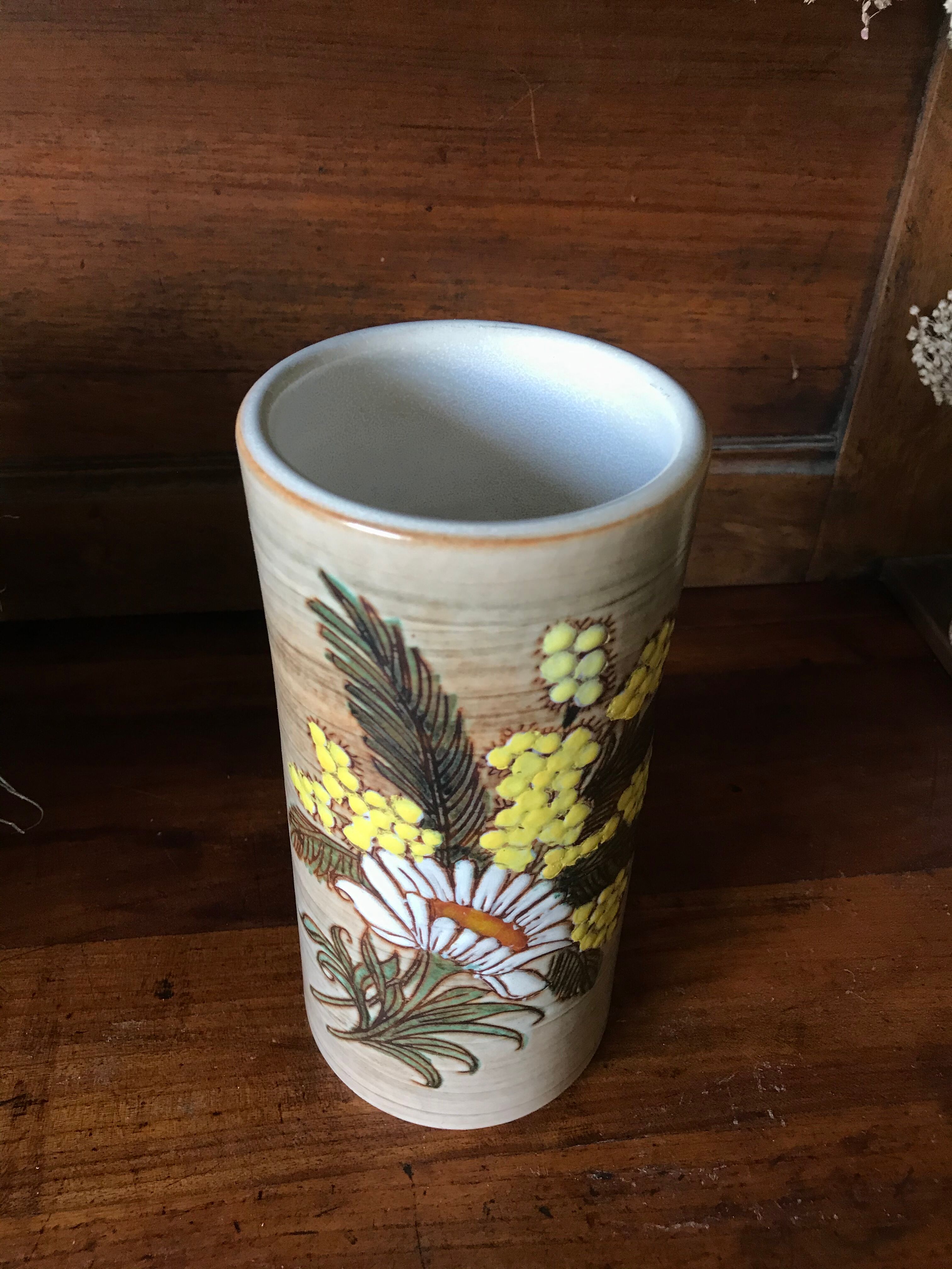 Vase with mimosa Fonck - Matéo