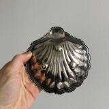 Small silver-plated butter and jam dish