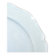 MONTEREAU Set of 12 old scalloped flat plates Pastel blue opaque earthenware 1820-30
