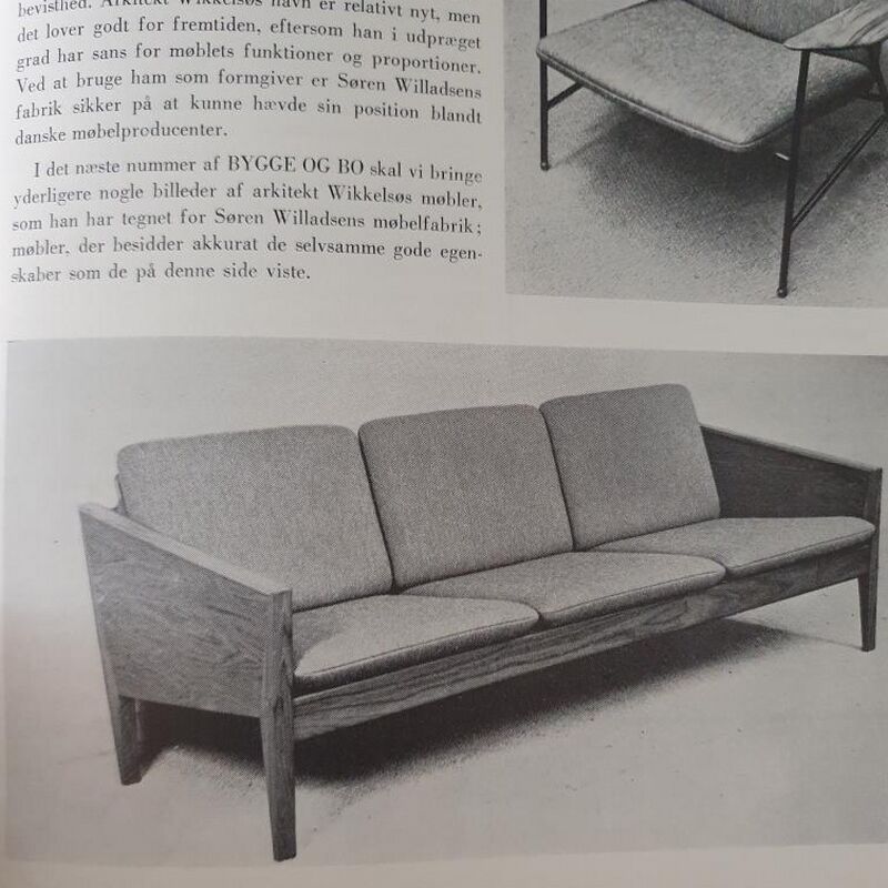 Rare Illum Wikkelsø Sofa in Oak early 1950s.