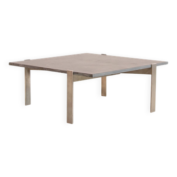 Square Coffee Table with Slate Top Designed by Rob Parry