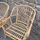 Pair of vintage rattan armchairs