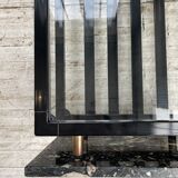 Coffee table year 80 Italian marble and glass