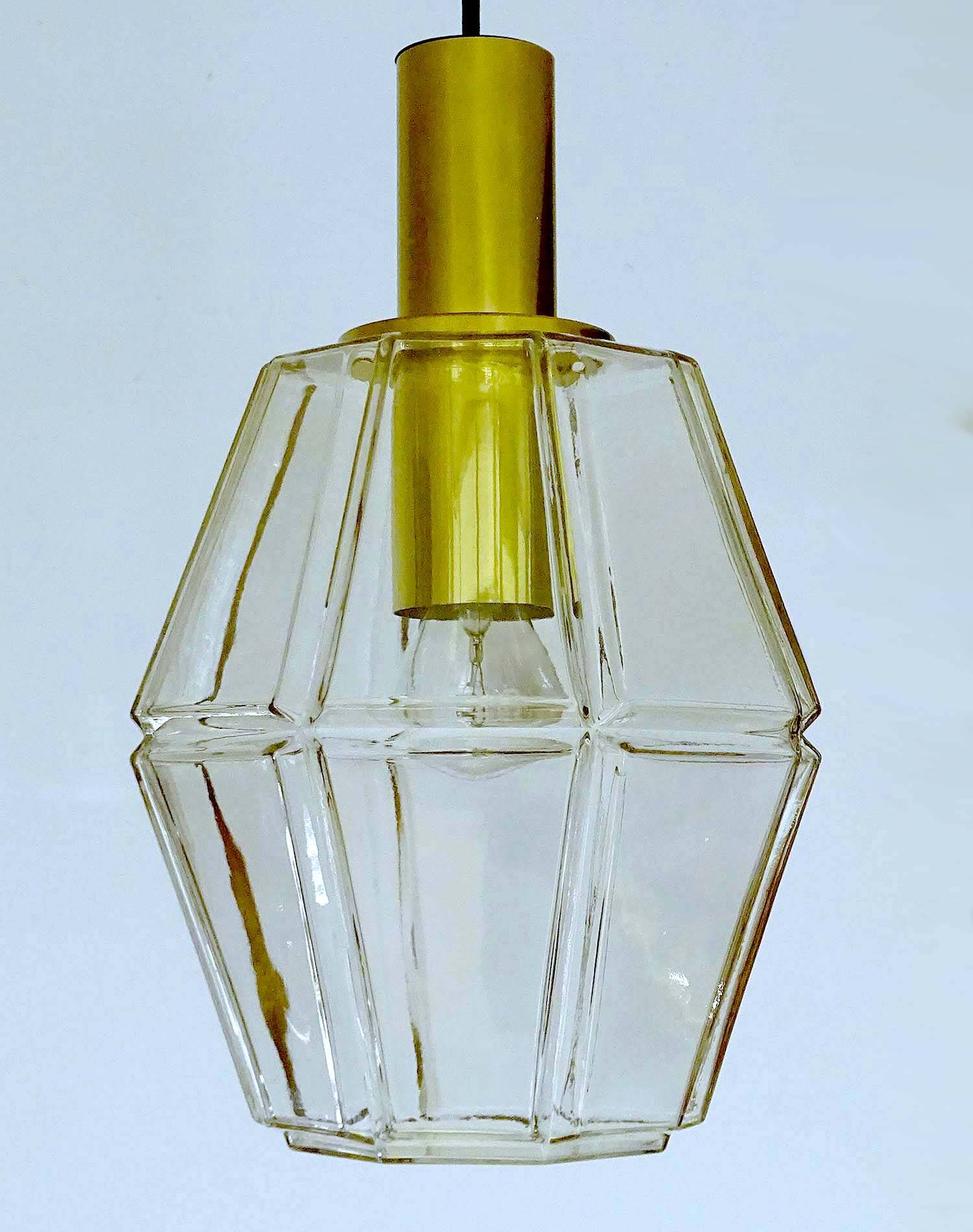 Vintage Limburg Glass Pendant Light