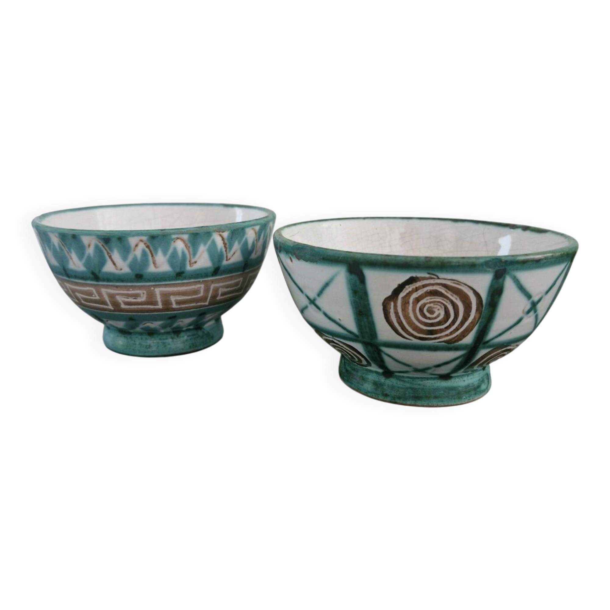 Pair of bowls or dishes Robert Picault Vallauris