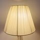 Vintage daum france 1960 crystal lamp base with pleated shade