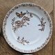 Ironstone dessert plates, poppies