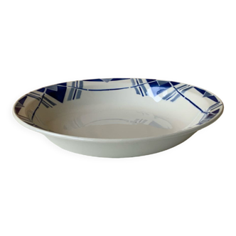 Blue Art Deco Salad Bowl Selency x Monoprix Croisé Laroche