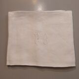 3 small antique tablecloths with embroidered initials PB