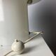 Lampe de table champignon XL en verre blanc entièrement blanc Peill and Putzler 1970