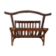 Porte-revue en bois et bambou