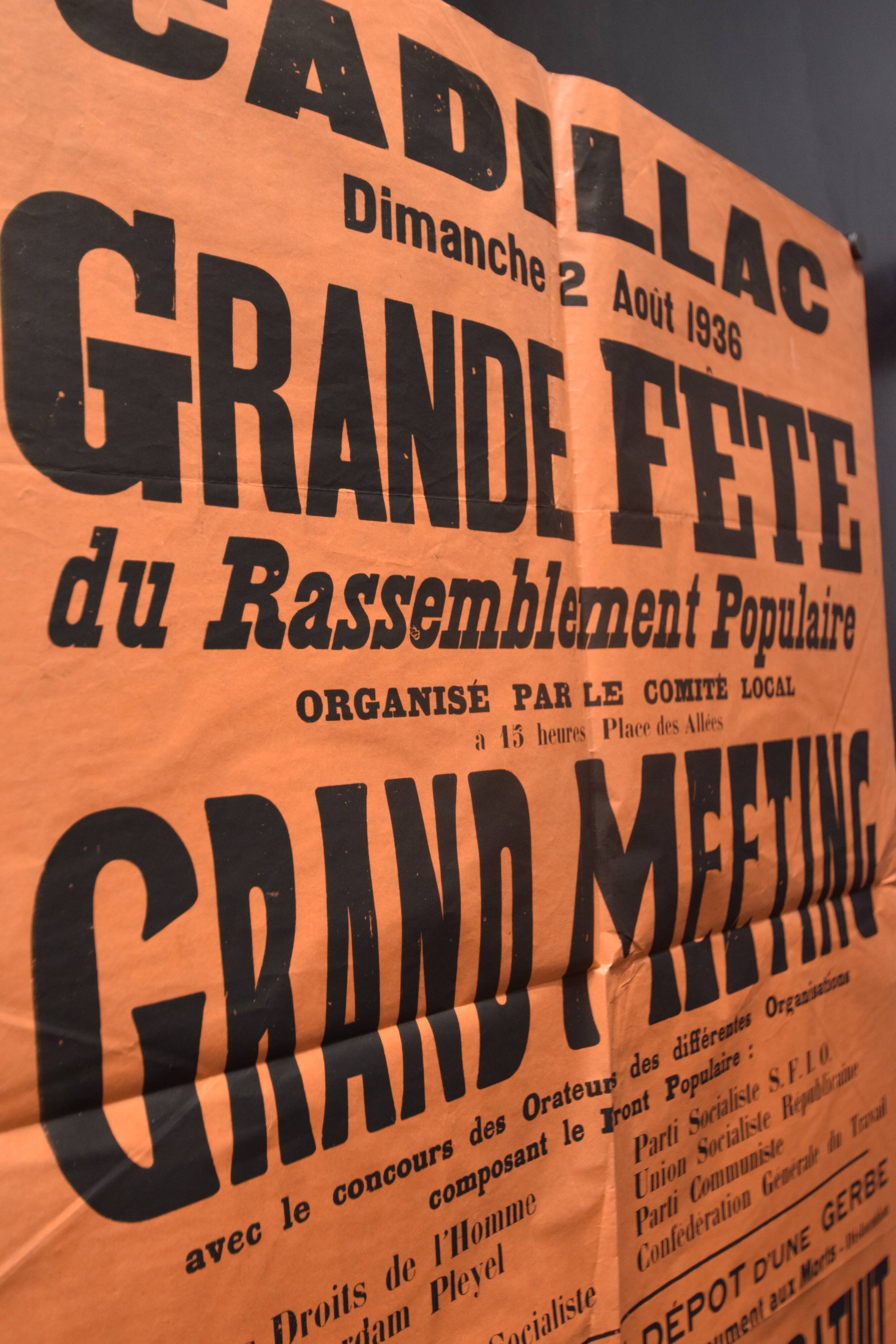 Poster "Great Festival of the People's Gathering" - Cadillac - 1936