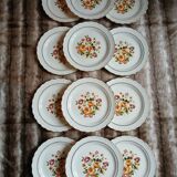 12 antique flat plates "Capri"