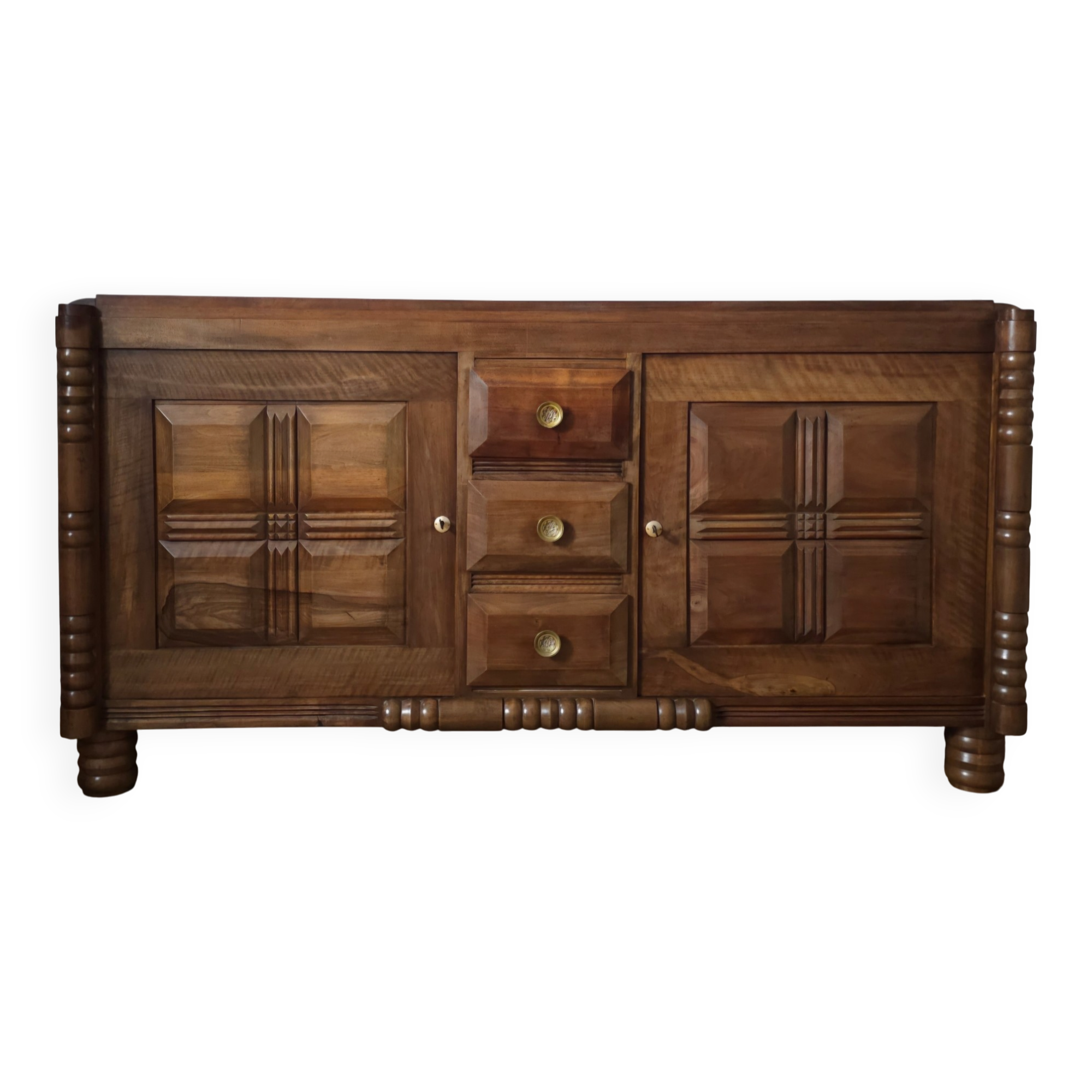 Solid Walnut Buffet, Art Deco, Circa 1940