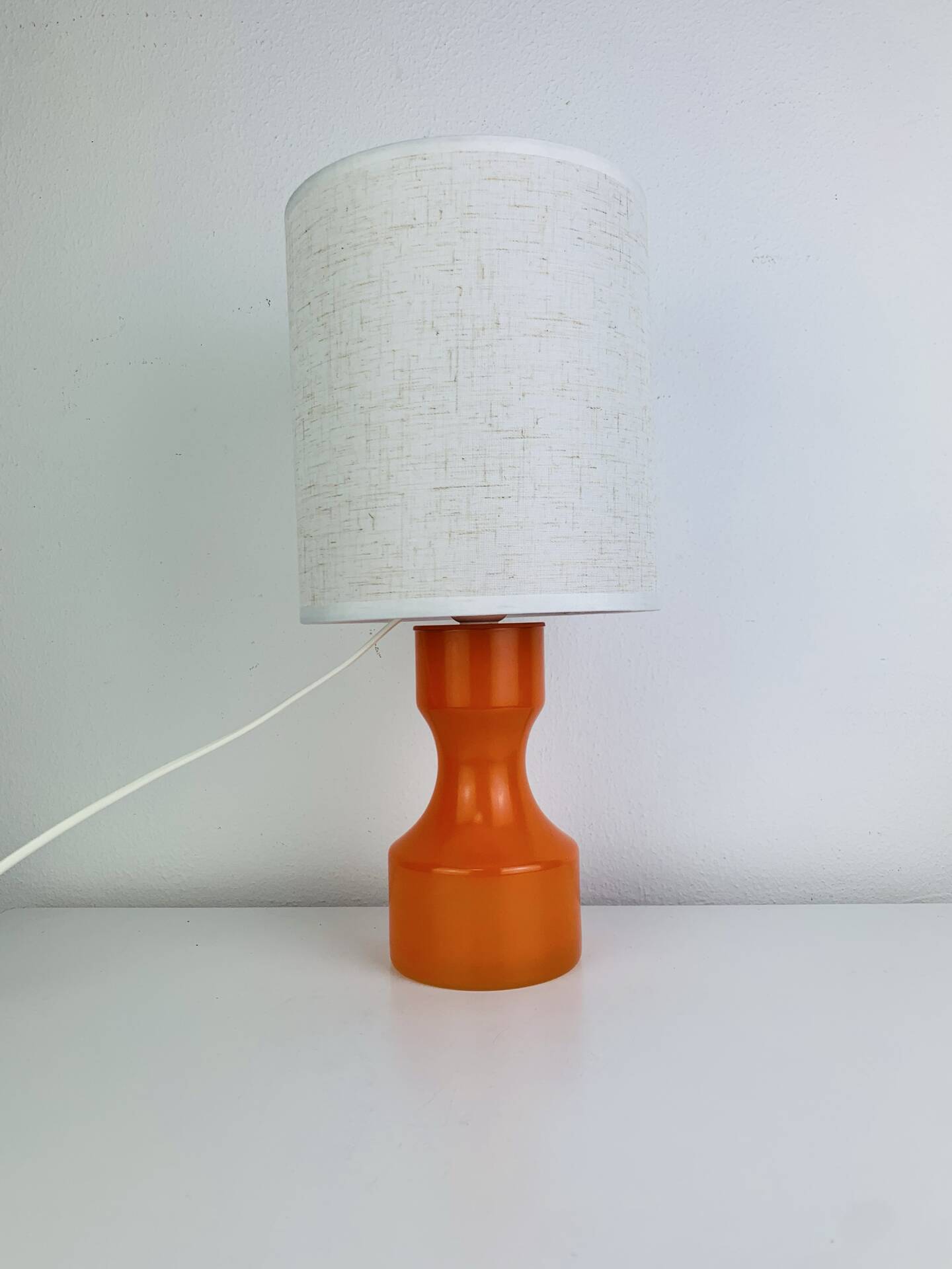 Lampe 70’s opaline orange vintage