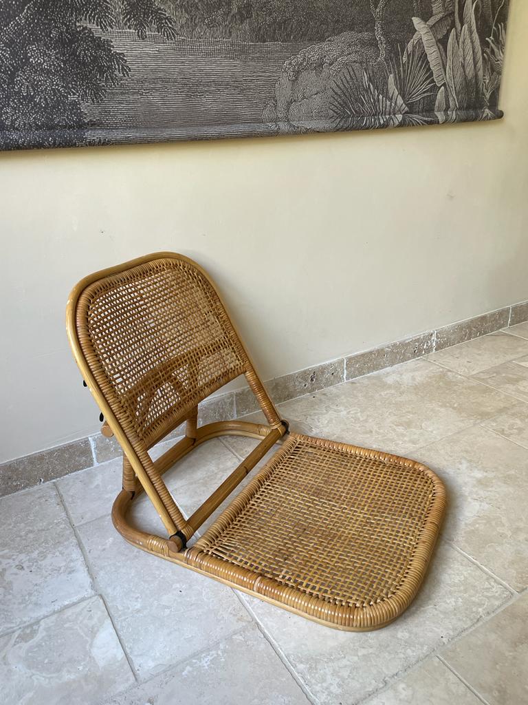 Rattan floor chair - deckchair