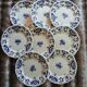 8 flat plates in Longchamp ironstone