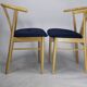 Vega vintage chair Reydeberg in blue alcantara and oak, 1990s