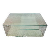Glass coffee table