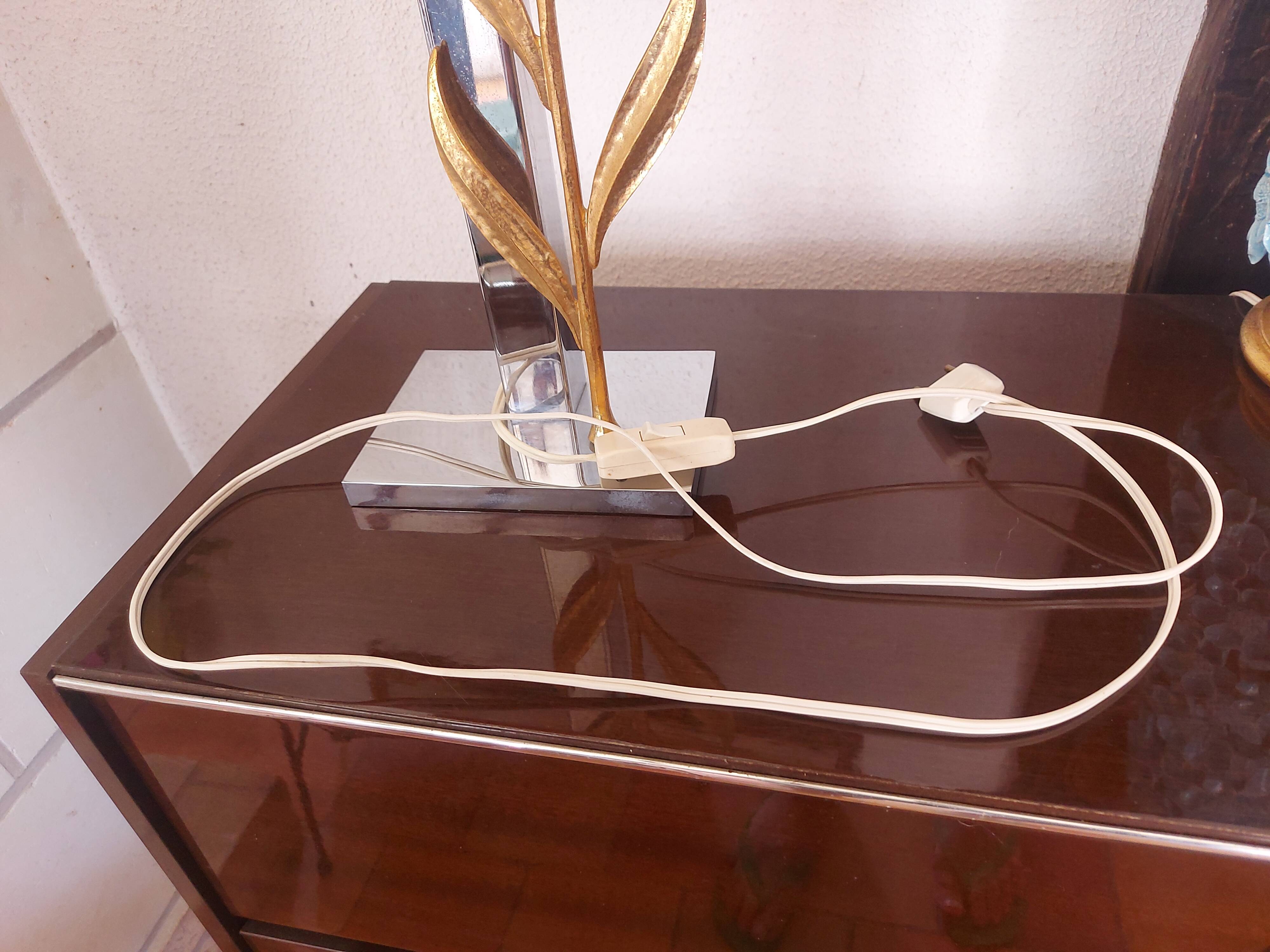 Lampe fleurs de tournesol design années 80's