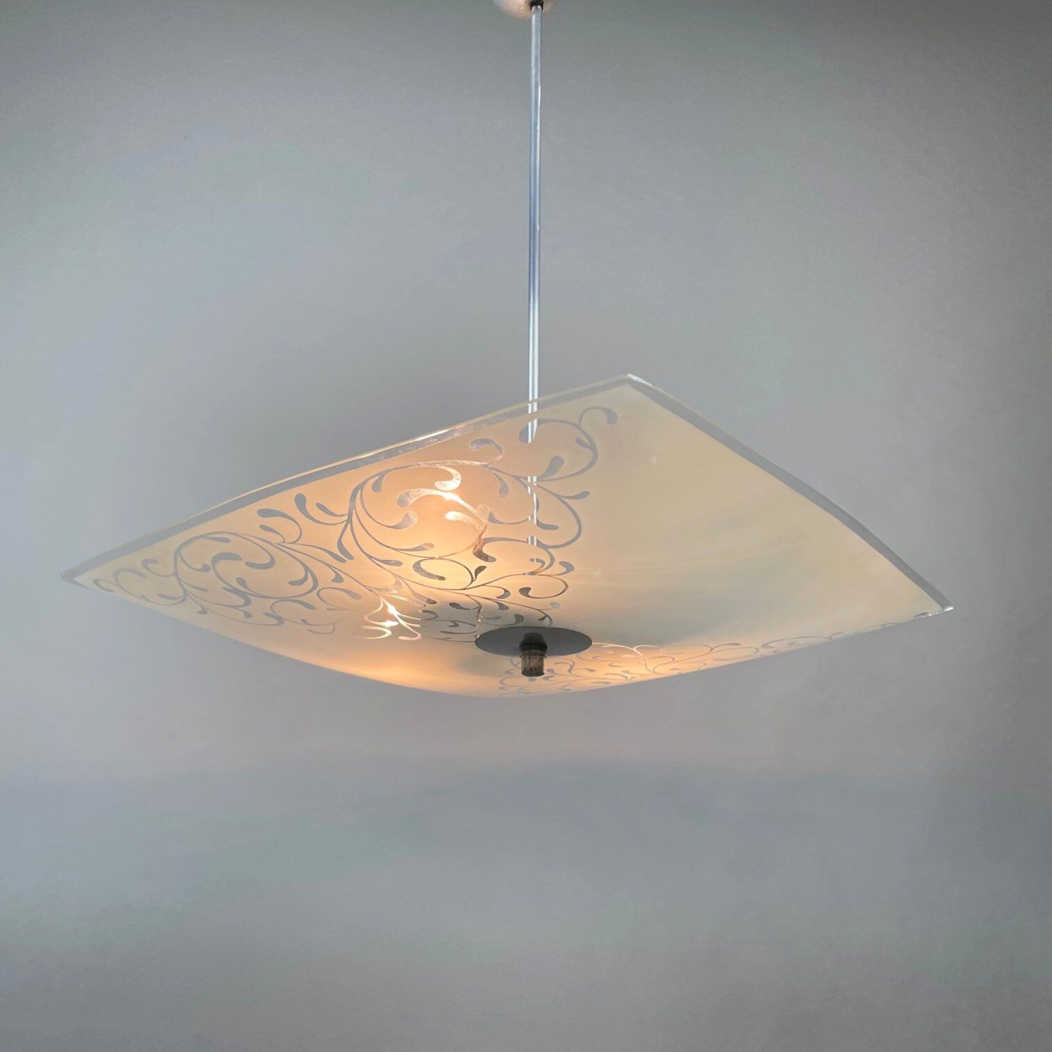 Mid century glass pendant by Napako, Czechoslovakia, 1960's
