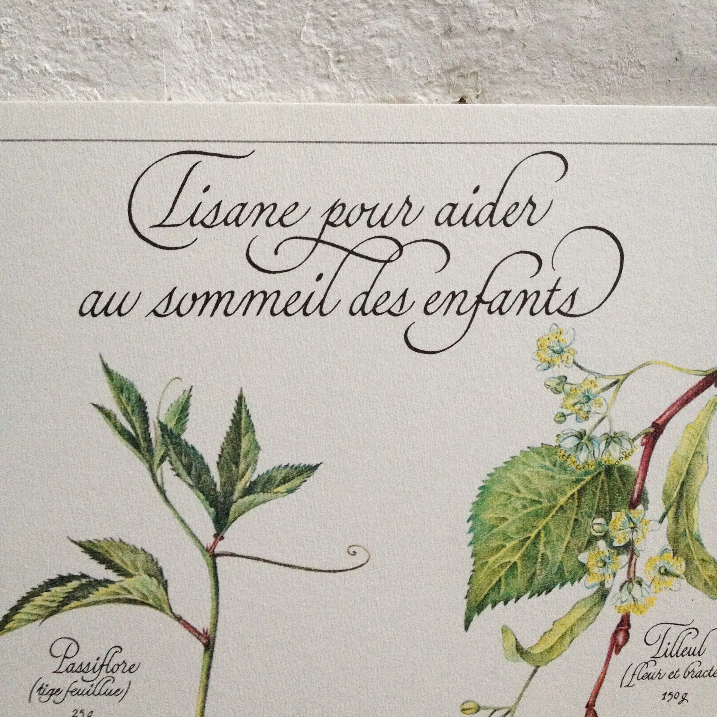 Botanical tea board to help children sleep