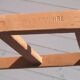Old wooden painter's scale with 2 panels