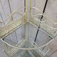 Glass and wrought iron shelf