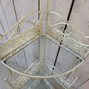 Étagère verre et fer forgé