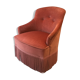 Fauteuil crapaud velours rose framboise