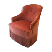 Raspberry pink velvet toad armchair
