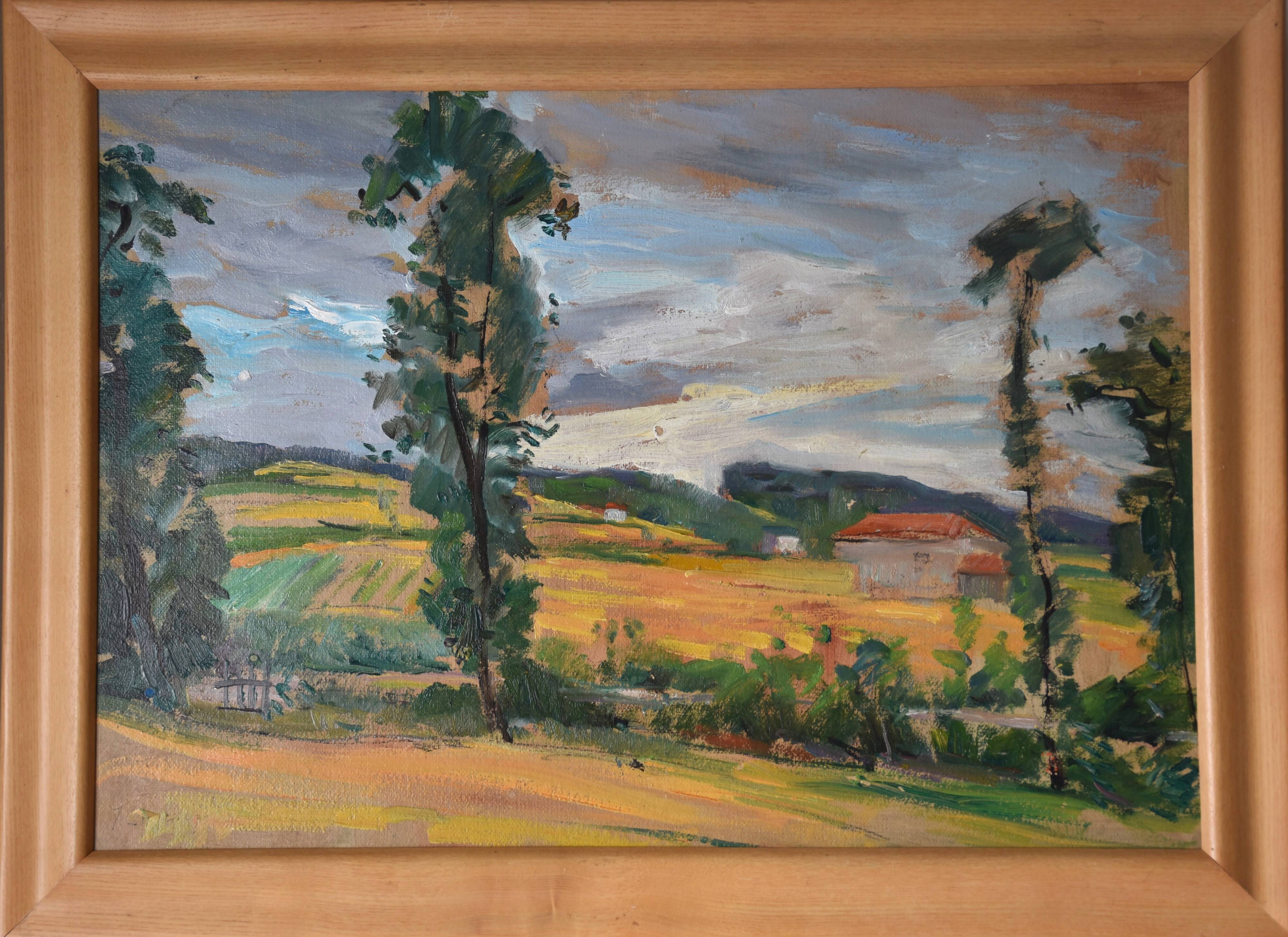 Jean Chaleyé, Hilly Landscape with Poplars (circa 1920)