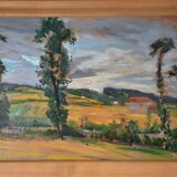 Jean Chaleyé, Hilly Landscape with Poplars (circa 1920)