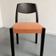 Lot of 6 blackened wooden chairs with French design fabric from the 1970s Self.