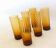 Set of 6 vintage amber glasses Height 17 cm
