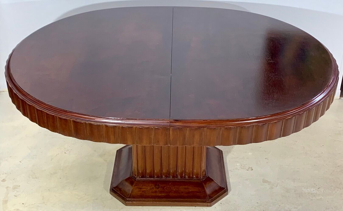 Table époque art déco en acajou eugène rinck