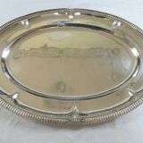 Grand plat ovale en métal argenté Wiskemann (Belgique - Bruxelle)