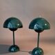 Pair of Flowerpot & Tradition lamps – Verner Panton, LED reissues