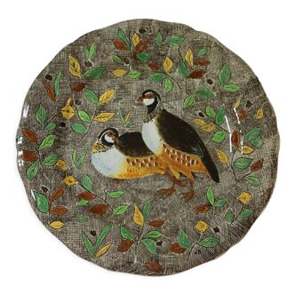 Flat plate Gien Rambouillet partridge