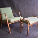 Danish teak armchair & stool, 1970