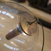 Vintage glass globe pendant lamp