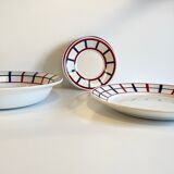 Set of 7 ceramic dishes hbcm béarn france